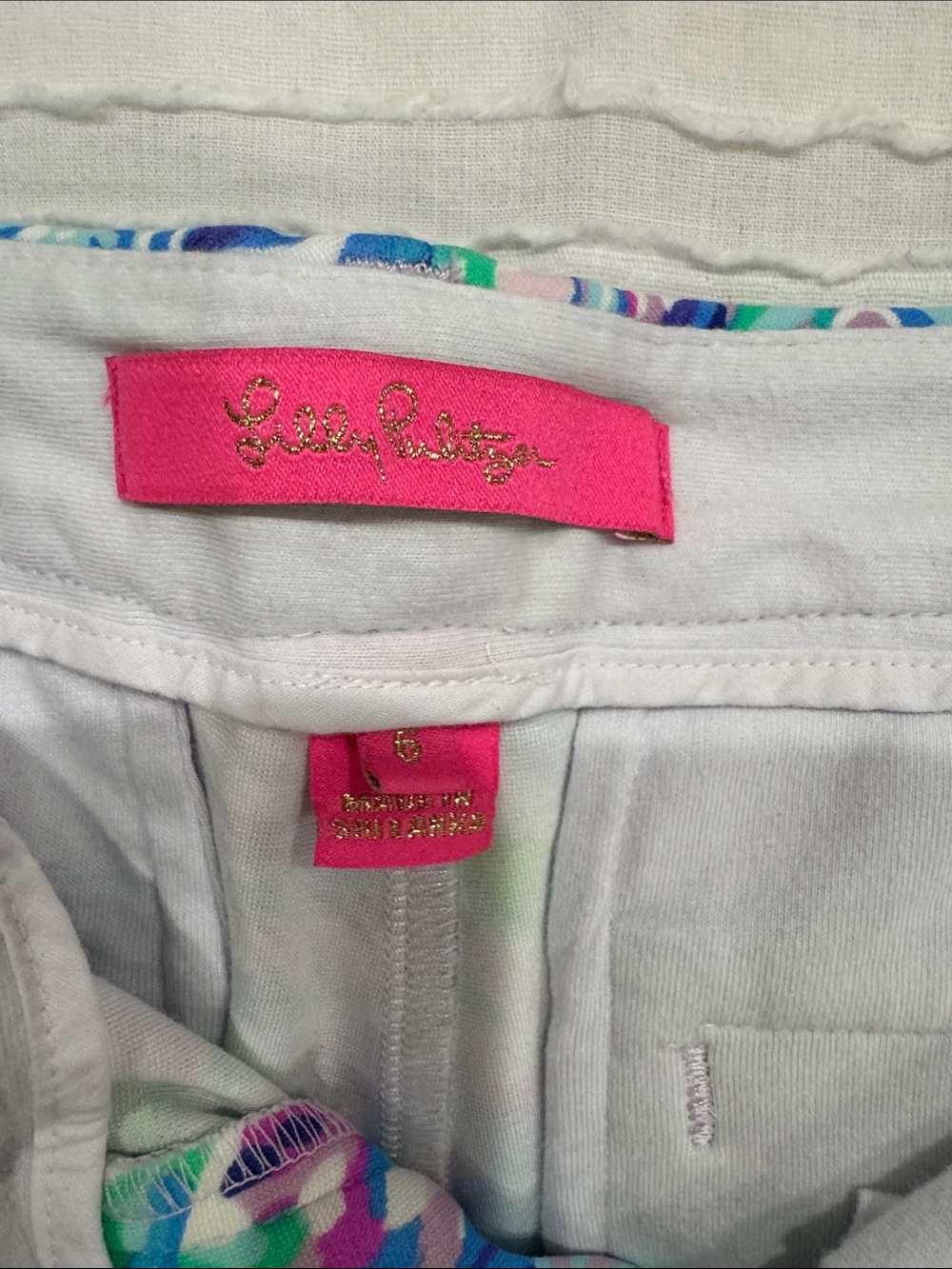 Lilly Pulitzer Aqua Teal Pink Sea-Print Bermuda Shorts - Picture 2 of 5